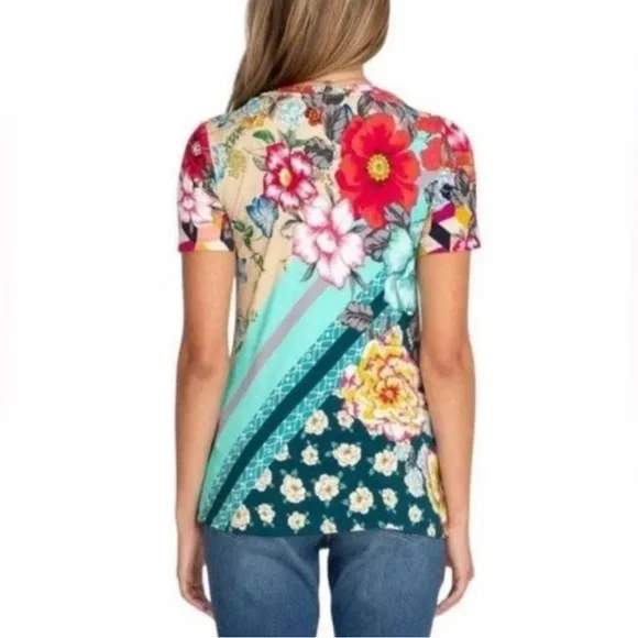 Johnny Was Nellie Favorite' floral tee Sz S - Picture 3 of 12